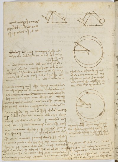Birds Flight Code, c. 1505-06, paper manuscript, sheet 3 by Leonardo da Vinci